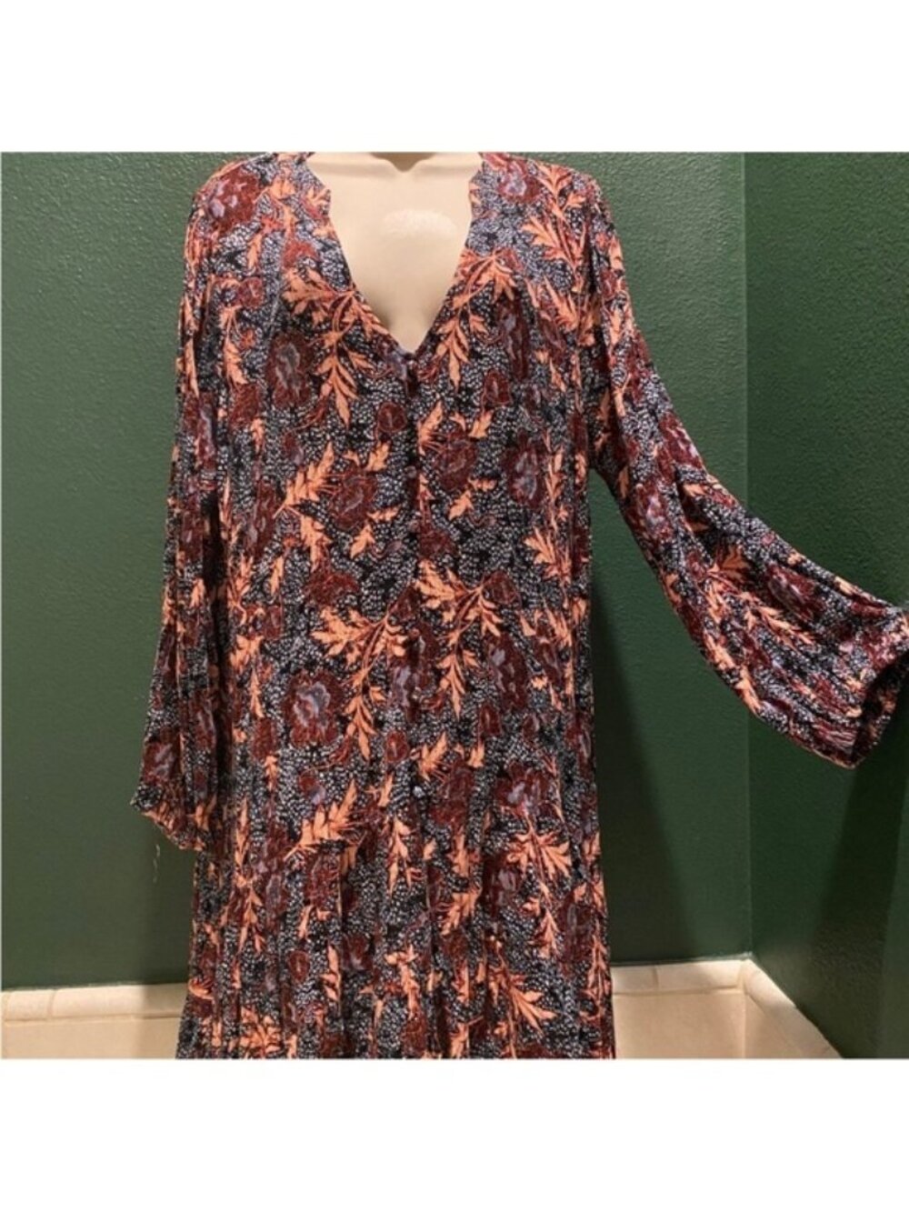 Floral V-Neck Mini Dress